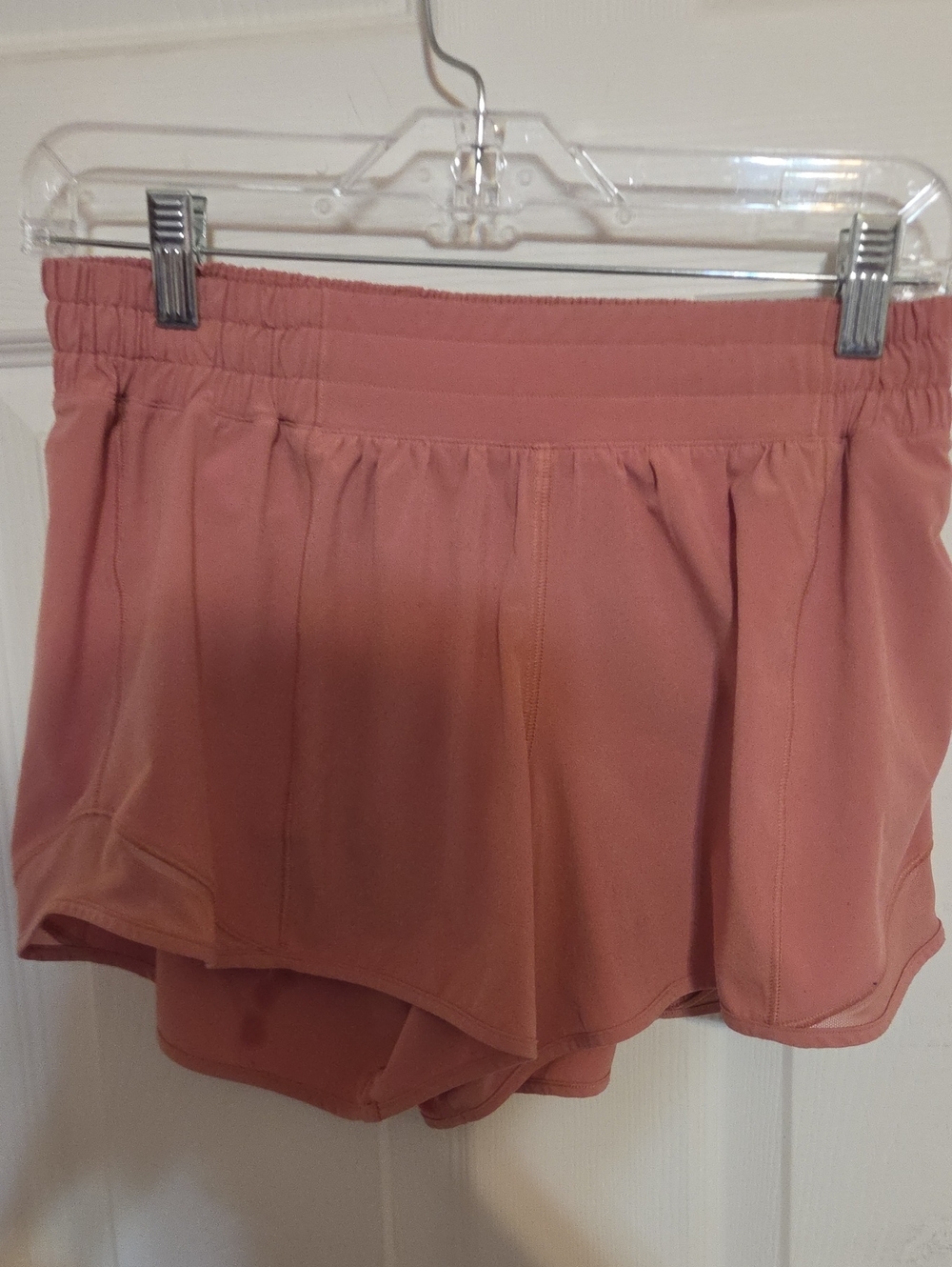 lululemon athletica Rose Pink Running Shorts with Inner Liner